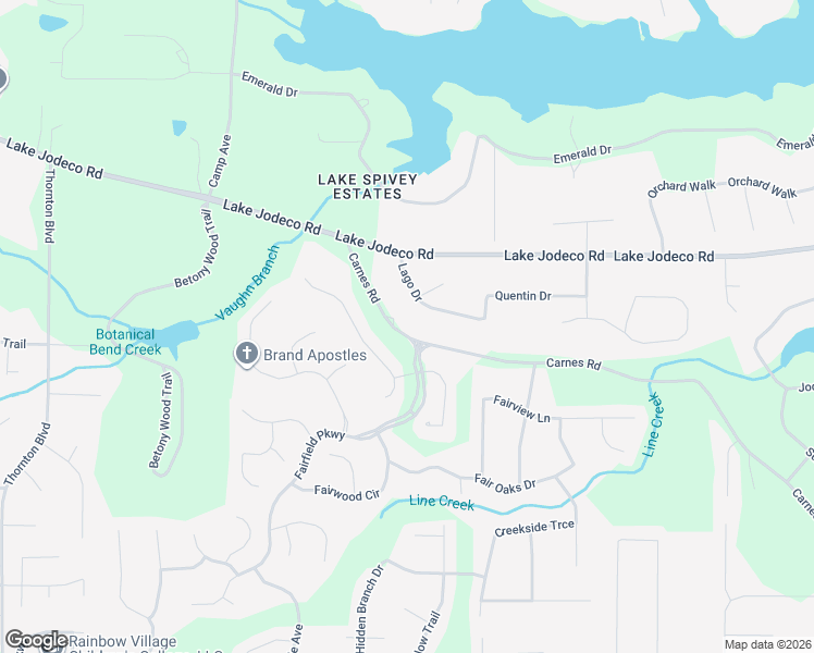 map of restaurants, bars, coffee shops, grocery stores, and more near 2336 Carnes Road in Jonesboro
