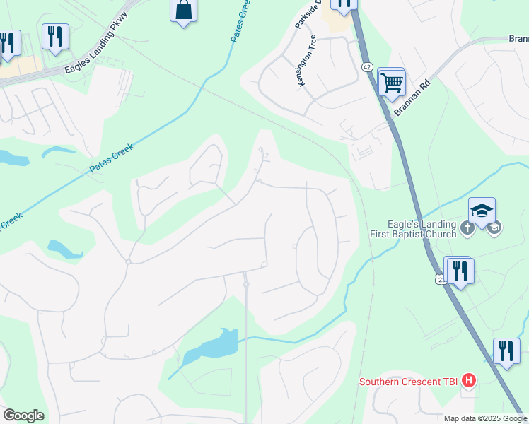 map of restaurants, bars, coffee shops, grocery stores, and more near 805 Cog Hill in McDonough