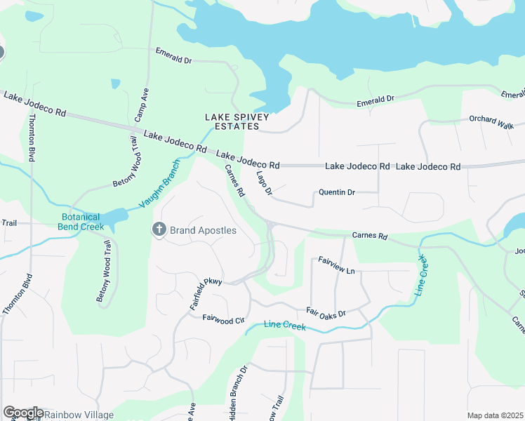 map of restaurants, bars, coffee shops, grocery stores, and more near 2328 Carnes Road in Jonesboro