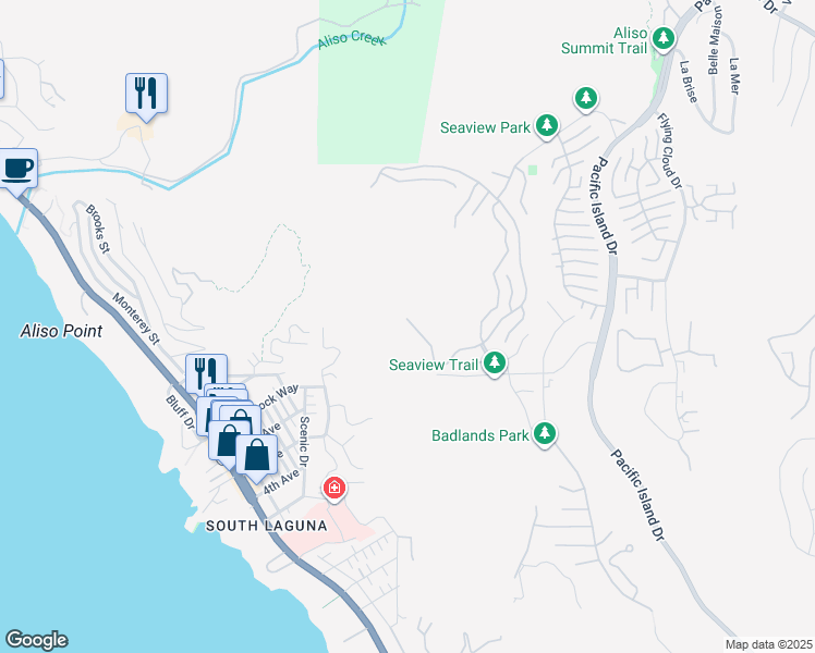 map of restaurants, bars, coffee shops, grocery stores, and more near 2 Le Conte in Laguna Niguel