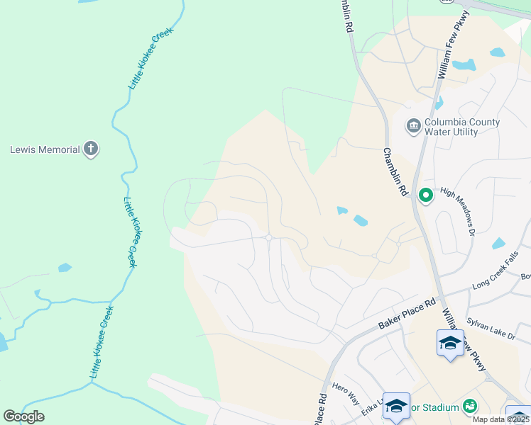 map of restaurants, bars, coffee shops, grocery stores, and more near 178 Misty Woods Drive in Grovetown