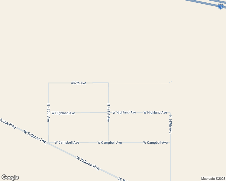 map of restaurants, bars, coffee shops, grocery stores, and more near North 471st Avenue in Tonopah
