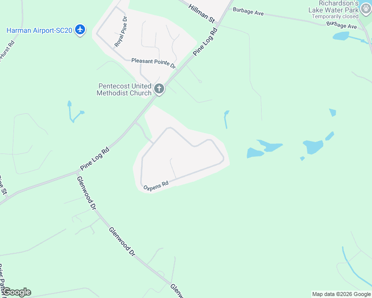 map of restaurants, bars, coffee shops, grocery stores, and more near 1467 Oxpens Road in Warrenville