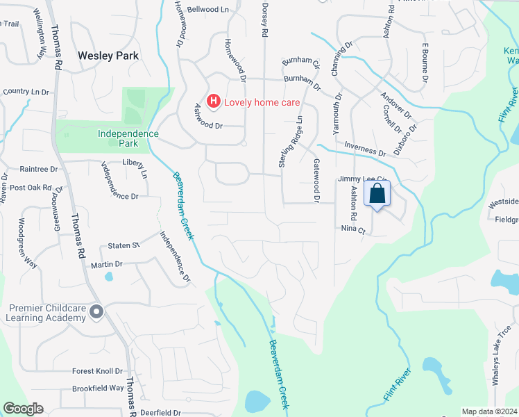 map of restaurants, bars, coffee shops, grocery stores, and more near 9089 Dorsey Road in Riverdale