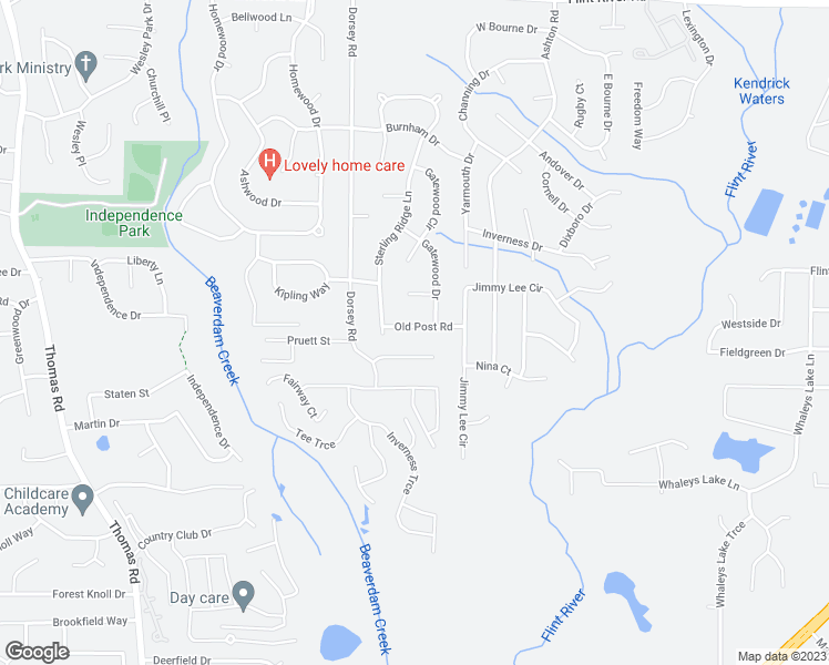 map of restaurants, bars, coffee shops, grocery stores, and more near 40 Old Post Road in Jonesboro