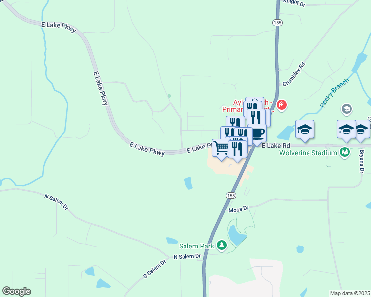 map of restaurants, bars, coffee shops, grocery stores, and more near 0 Price Quarters Road in McDonough