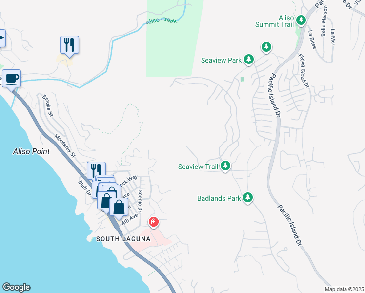 map of restaurants, bars, coffee shops, grocery stores, and more near 2 Le Conte in Laguna Niguel
