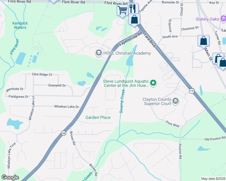 map of restaurants, bars, coffee shops, grocery stores, and more near 9114 Jenni Circle in Jonesboro