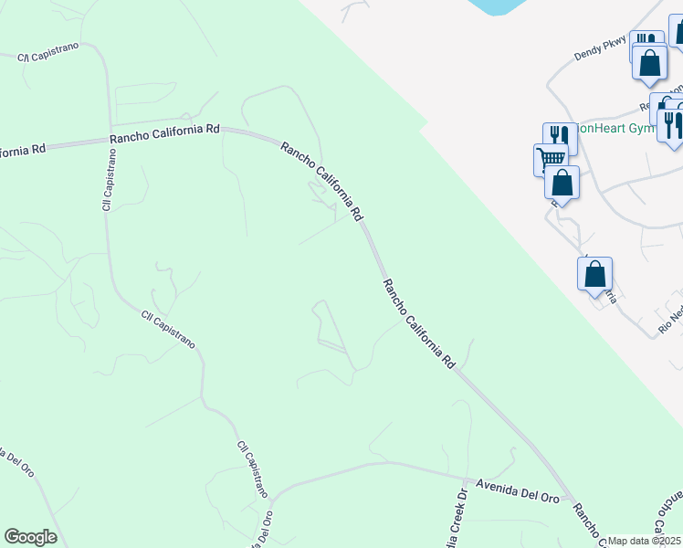 map of restaurants, bars, coffee shops, grocery stores, and more near Camino Seco in Temecula