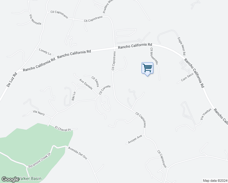 map of restaurants, bars, coffee shops, grocery stores, and more near Calle Capistrano in Riverside County