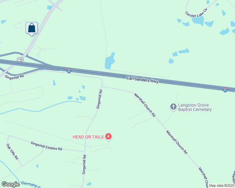 map of restaurants, bars, coffee shops, grocery stores, and more near 1081 Marshall Church Road in Thomson