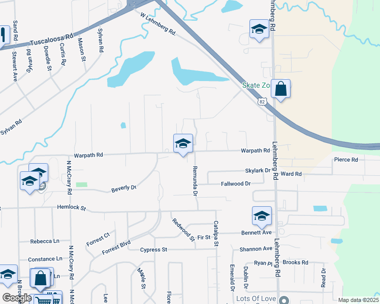 map of restaurants, bars, coffee shops, grocery stores, and more near 520 Warpath Road in Columbus
