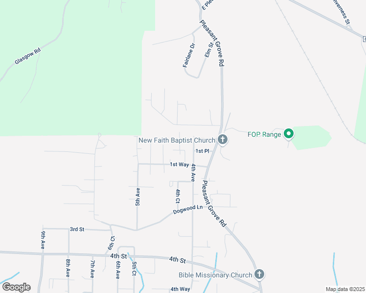 map of restaurants, bars, coffee shops, grocery stores, and more near 412 1st Place in Pleasant Grove