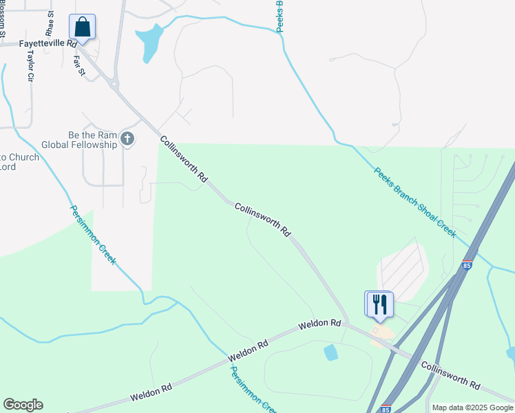 map of restaurants, bars, coffee shops, grocery stores, and more near 688 Collinsworth Road in Palmetto
