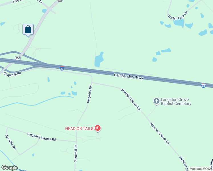 map of restaurants, bars, coffee shops, grocery stores, and more near 1081 Marshall Church Road in Thomson