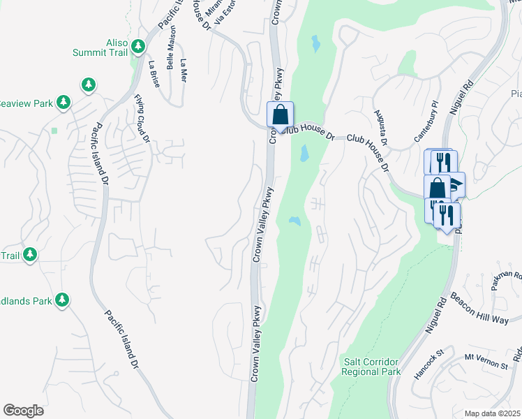 map of restaurants, bars, coffee shops, grocery stores, and more near 35 Laguna Woods Drive in Laguna Niguel