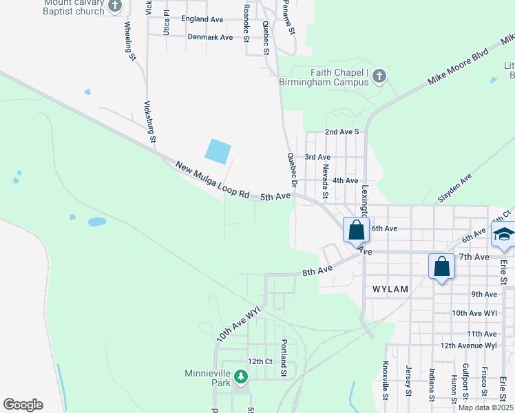 map of restaurants, bars, coffee shops, grocery stores, and more near 5219 Loop Road in Birmingham