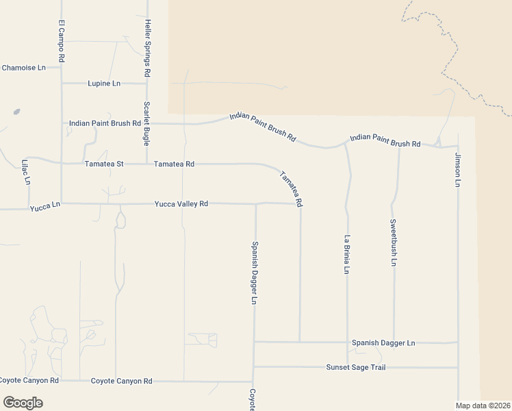 map of restaurants, bars, coffee shops, grocery stores, and more near 42024 Spanish Dagger Lane in Anza