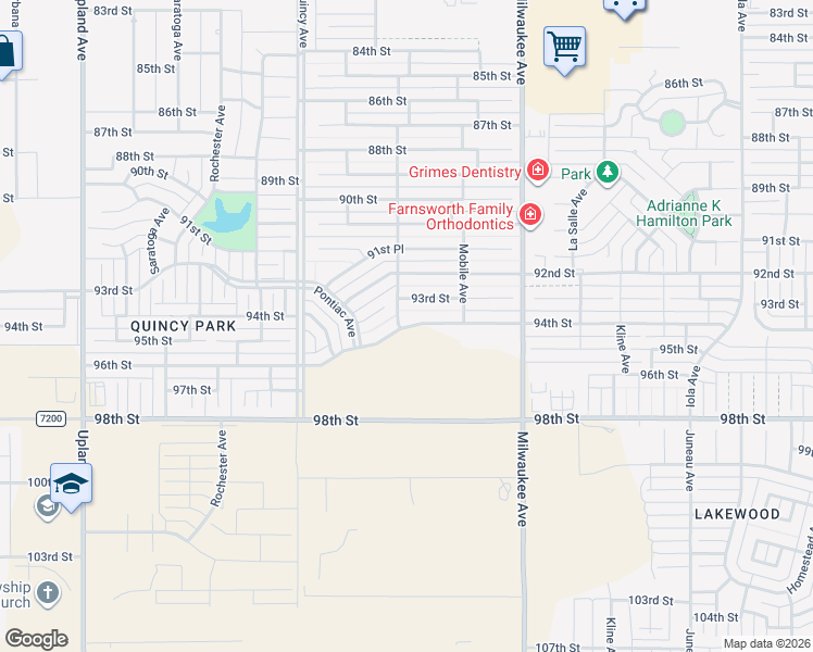 map of restaurants, bars, coffee shops, grocery stores, and more near 7049 94th Street in Lubbock