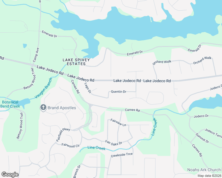 map of restaurants, bars, coffee shops, grocery stores, and more near 2434 Quentin Drive in Jonesboro