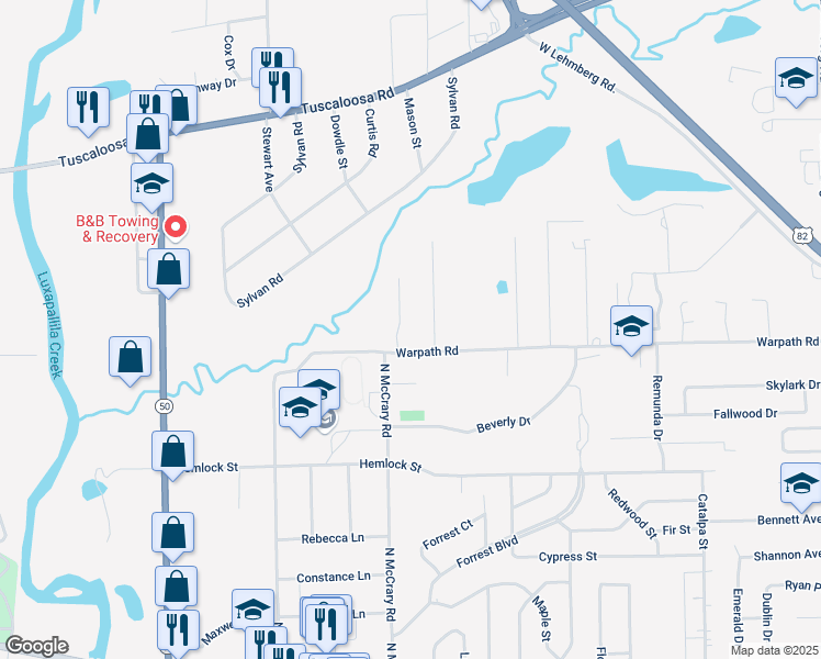 map of restaurants, bars, coffee shops, grocery stores, and more near 902 Tallaha Dr in Columbus