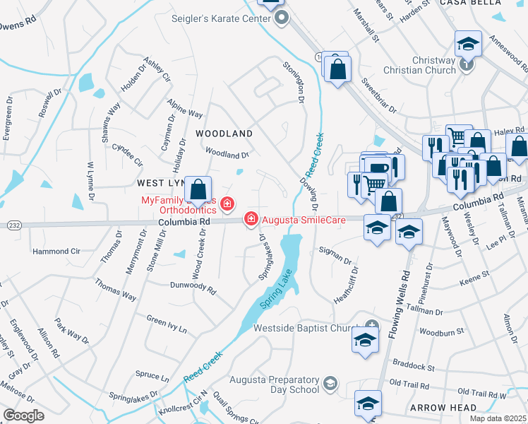 map of restaurants, bars, coffee shops, grocery stores, and more near 103 Lenox Place in Martinez