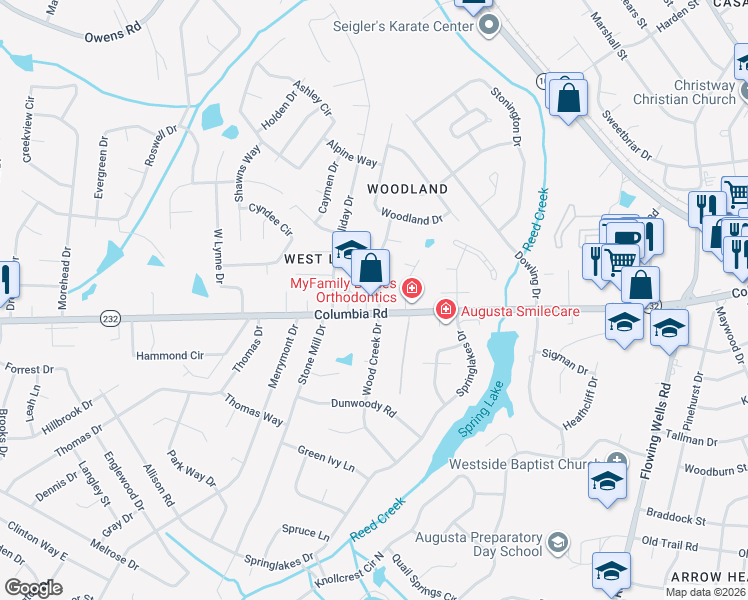 map of restaurants, bars, coffee shops, grocery stores, and more near 115 Buckboard Dr in Martinez
