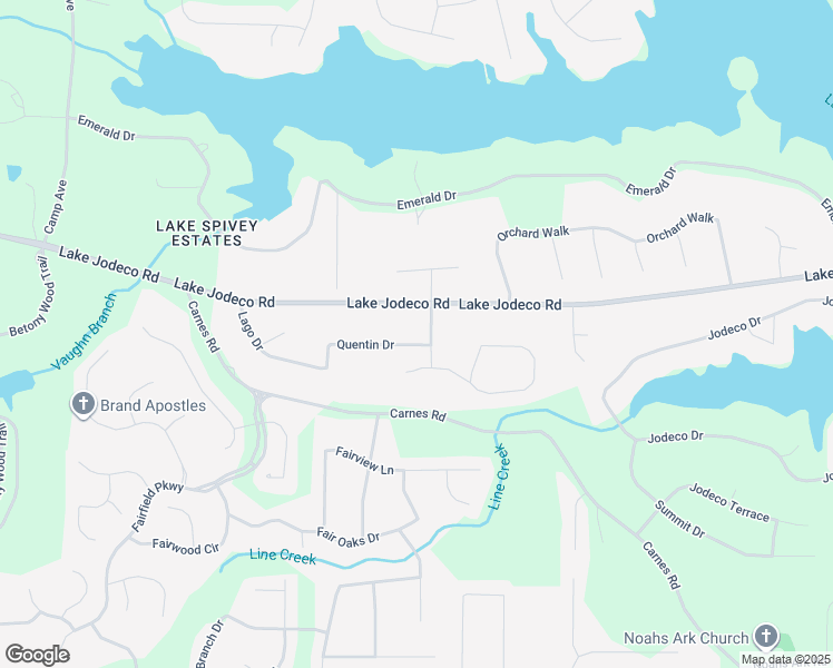map of restaurants, bars, coffee shops, grocery stores, and more near 2530 Quentin Drive in Jonesboro