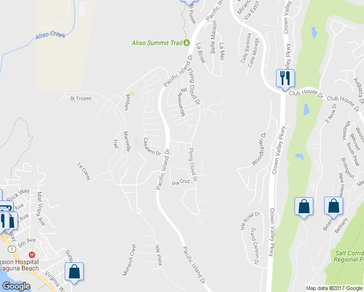 map of restaurants, bars, coffee shops, grocery stores, and more near 31302 Cavallo Lane in Laguna Niguel