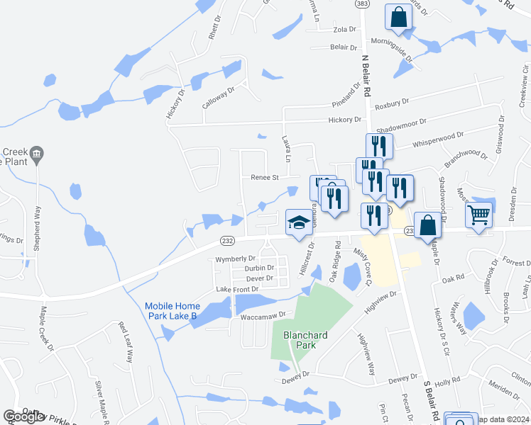 map of restaurants, bars, coffee shops, grocery stores, and more near 1420 Serenity Creek Drive in Martinez