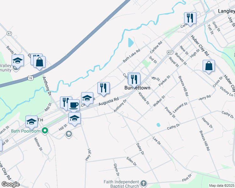 map of restaurants, bars, coffee shops, grocery stores, and more near 178 Carline Road in Warrenville