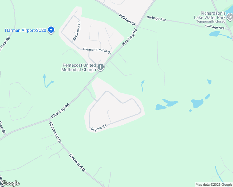 map of restaurants, bars, coffee shops, grocery stores, and more near 1506 Oxpens Road in Warrenville