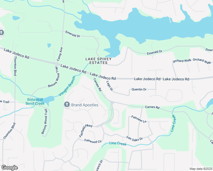 map of restaurants, bars, coffee shops, grocery stores, and more near 2325 Lago Drive in Jonesboro