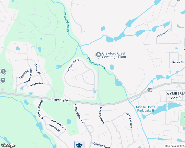 map of restaurants, bars, coffee shops, grocery stores, and more near 4907 Orchard Hill Drive in Grovetown