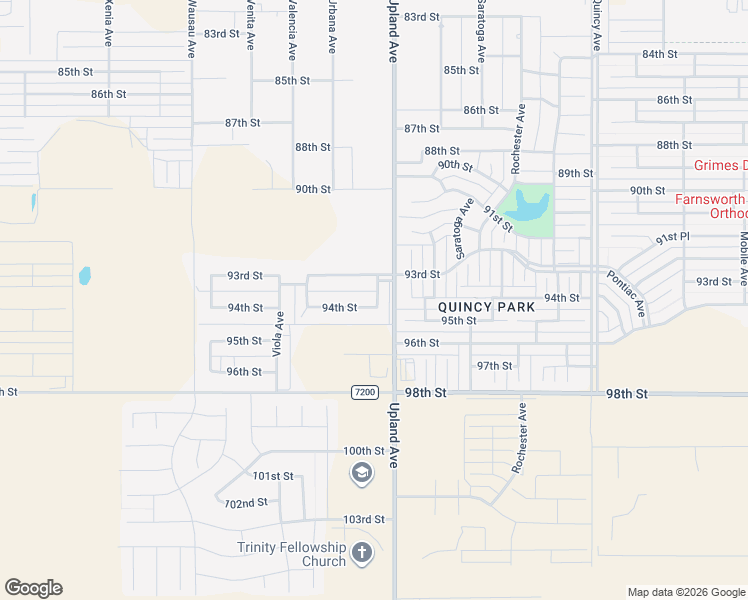 map of restaurants, bars, coffee shops, grocery stores, and more near 10030 Urbana Avenue in Lubbock