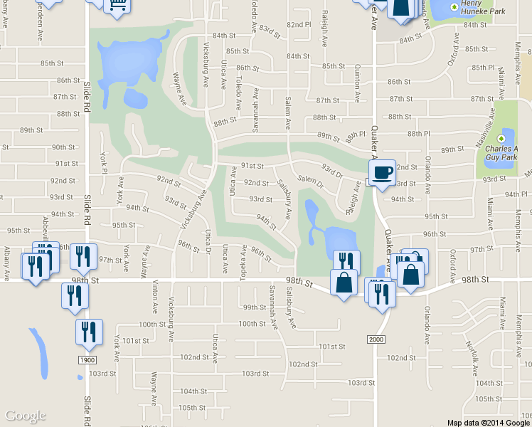 map of restaurants, bars, coffee shops, grocery stores, and more near 4624 94th St in Lubbock