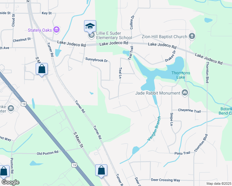 map of restaurants, bars, coffee shops, grocery stores, and more near 9035 Teal Lane in Jonesboro
