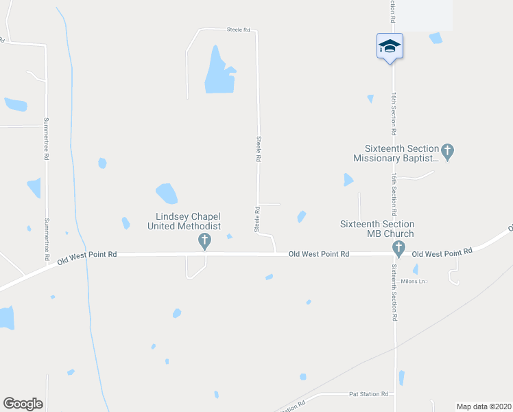 map of restaurants, bars, coffee shops, grocery stores, and more near 213 Steele Road in Starkville