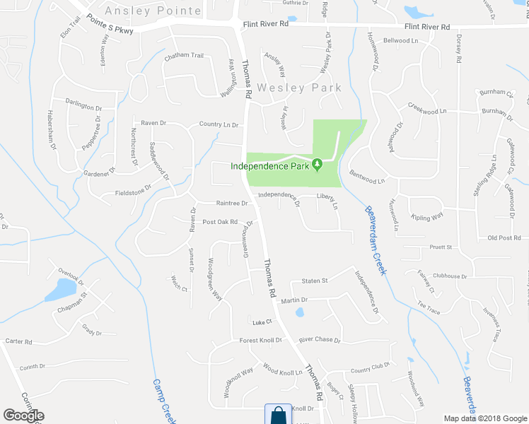 map of restaurants, bars, coffee shops, grocery stores, and more near 9053 Hamilton Court in Jonesboro