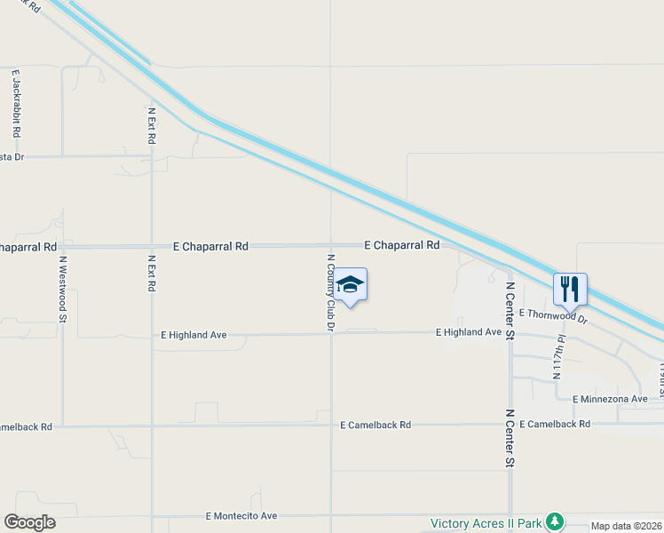 map of restaurants, bars, coffee shops, grocery stores, and more near 4827 North Country Club Drive in Scottsdale