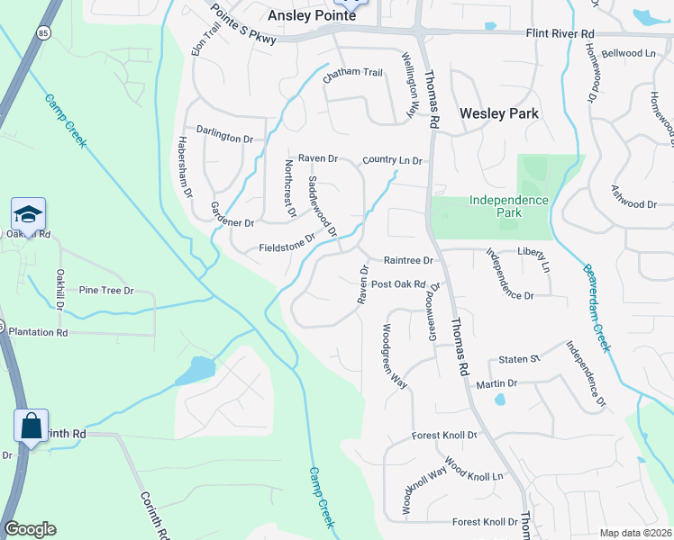 map of restaurants, bars, coffee shops, grocery stores, and more near 659 Post Oak Road in Jonesboro