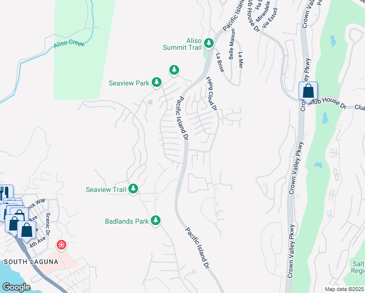 map of restaurants, bars, coffee shops, grocery stores, and more near 22876 Montalvo Road in Laguna Niguel