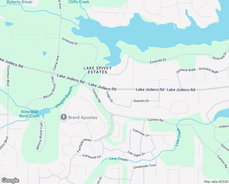 map of restaurants, bars, coffee shops, grocery stores, and more near 2330 Lago Drive in Jonesboro