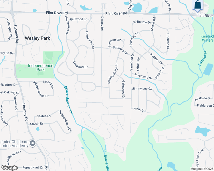 map of restaurants, bars, coffee shops, grocery stores, and more near 93 Sterling Ridge Drive in Jonesboro