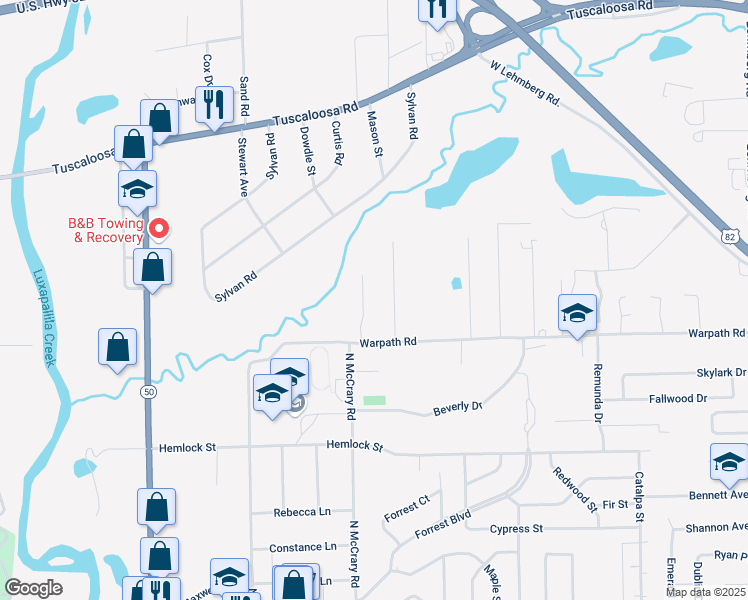 map of restaurants, bars, coffee shops, grocery stores, and more near 902 Tallaha Dr in Columbus