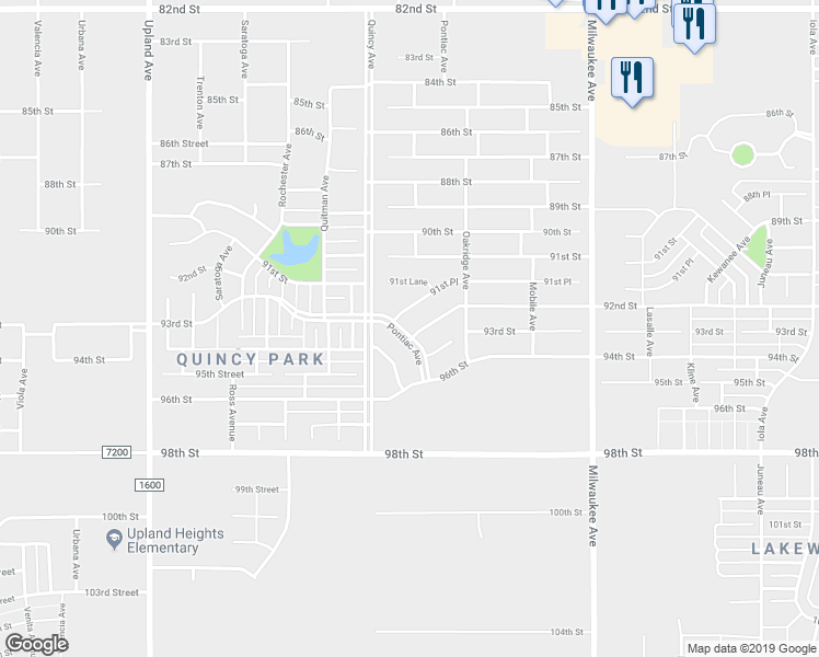 map of restaurants, bars, coffee shops, grocery stores, and more near 6724 92nd Street in Lubbock