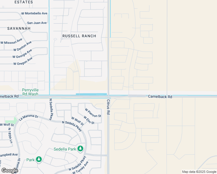 map of restaurants, bars, coffee shops, grocery stores, and more near 5091 North Citrus Road in Litchfield Park