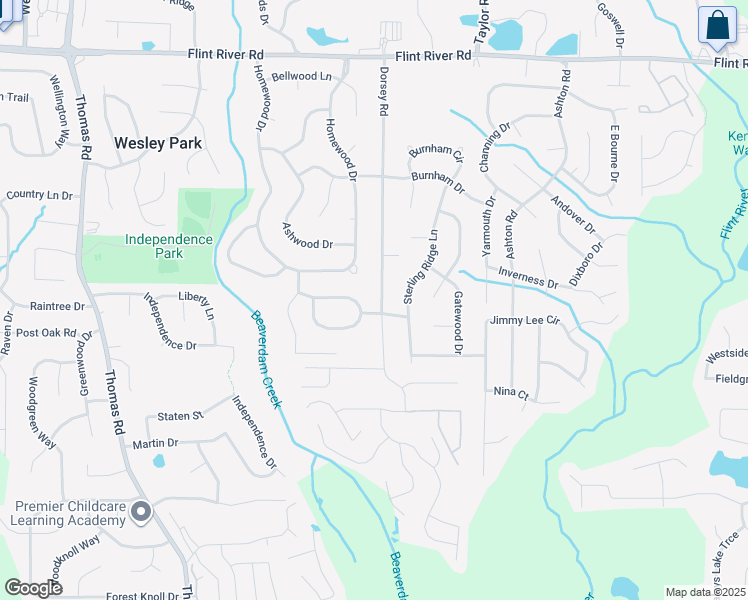 map of restaurants, bars, coffee shops, grocery stores, and more near 9019 Dorsey Road in Riverdale