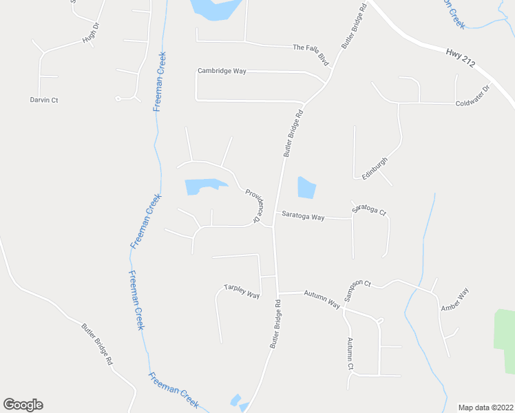 map of restaurants, bars, coffee shops, grocery stores, and more near 135 Providence Drive in Covington