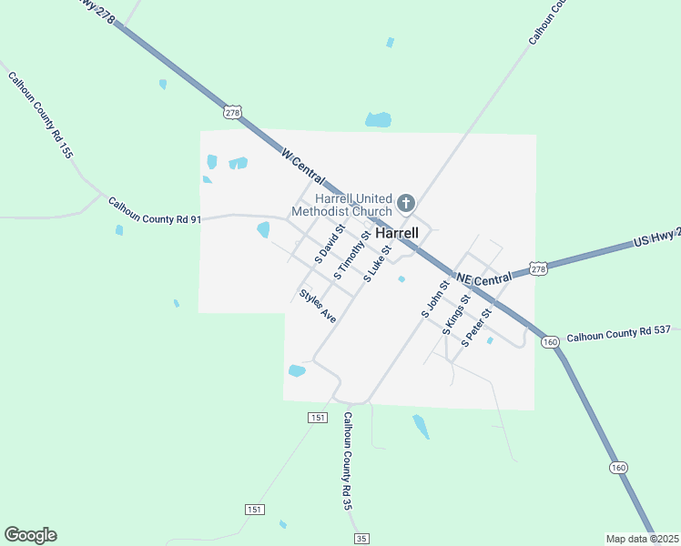 map of restaurants, bars, coffee shops, grocery stores, and more near 314 South Timothy Street in Harrell